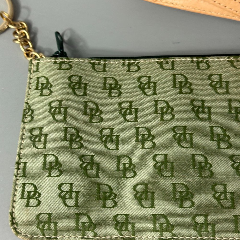 Dooney & Bourke Green Db Monogram Canvas Wristlet - image 7